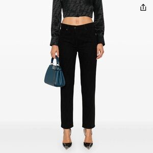 Fendi Women's Black Straight Leg Jeans